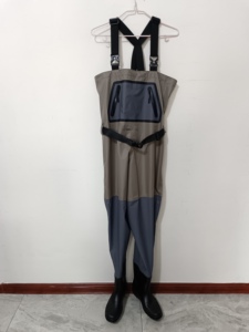 Waders en nylon imperméables et respirants à 3 couches pour la pêche et le camping en plein air avec <span class=keywords><strong>bottes</strong></span> <span class=keywords><strong>de</strong></span> <span class=keywords><strong>pluie</strong></span> - Product Image 2