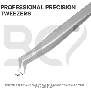 2025 Newest Product Anti Static Fine Tip Extension Tweezers Stainless Steel Straight and Curved Tip Eyelash Grafted Tweezers - Product Image 3