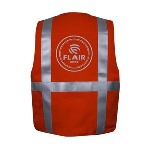 Gilet de sécurité d'enquête en coton orange haute visibilité non-ANSI - Product Image 6