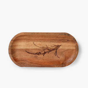 Rectangle <b>Wooden</b> Sheesham Wood Coffee <b>Tray</b> Brown Design Engraving and Holding Handles <b>Table</b> Kitchen Decor <b>Tray</b> - Product Image 2
