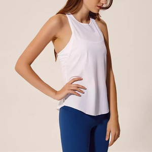 Nouvelle arrivée Logo personnalisé automne respirant dentelle femmes débardeur sans manches vêtements de fitness débardeur pour les femmes - Product Image 5