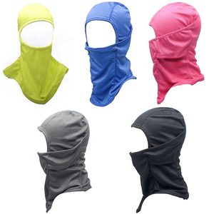 Masque de Ski personnalisé à 3 trous, disponible en 60 couleurs, vente en gros, avec votre propre logo, capuche noire, triple Logo tricoté, rose - Product Image 3