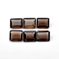Quartz fumé naturel 6x8mm, taille octogonale, facetté, calibré, pierre précieuse en vrac certifiée, pour la fabrication de bijoux, lot en gros
