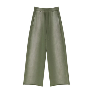 Pantalon de survêtement pour homme décontracté, délavé à l'acide, avec broderie personnalisée et couleur évasée, vêtement tendance, délavé au soleil, ample - Product Image 6