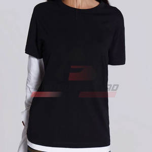 Camiseta de doble capa de último diseño de alta calidad para mujer a la venta 2025 camisetas casuales de estilo clásico a la venta en línea - Product Image 3