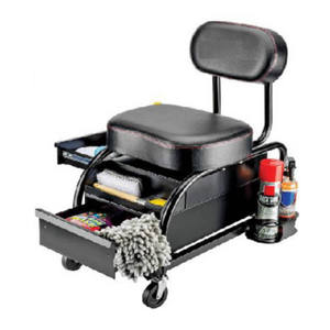 Heavy-duty Garage Stool with 2 <b>Sliding</b> Storage <b>Drawers</b> 227kg/500lbs Capacity OEM/ODM Available Taiwan Supplier - Product Image 2