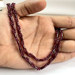 Precioso collar de cuentas de granate natural hecho a mano collar de cuentas rojas a precio mayorista - Product Image 1