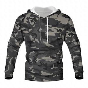 Sudadera con capucha deportiva de otoño e invierno para hombre, jersey de lana de camuflaje grande, transpirable, holgado, relajado, con cordón, cómodo para deportes - Product Image 2