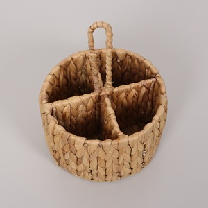 Handcrafted flatware holder <b>containers</b> <b>water</b> hyacinth cutlery holders utensil storage basket - Product Image 5