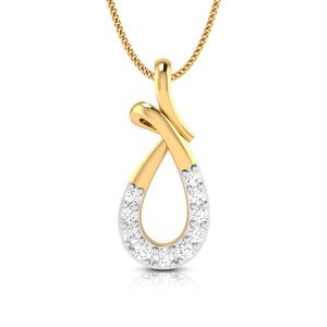 Ensemble élégant pendentif et boucles d'oreilles en diamant 14K & 18K or massif bijoux fins pour toutes les occasions - Product Image 6
