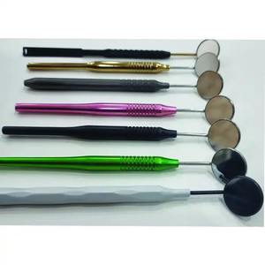 Instrumentos de examen básico Dental Manual reutilizable, espejo de boca de diagnóstico recubierto de silicona con Plasma, agarre ergonómico profesional - Product Image 1