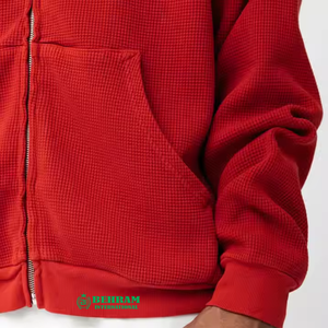 Sweat à capuche unisexe en molleton 100 % coton avec fermeture éclair, personnalisable avec slogan imprimé - Product Image 4