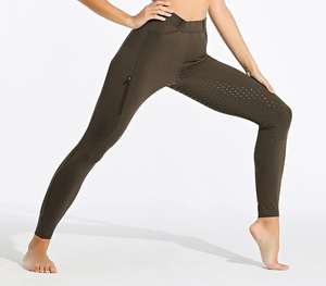 Leggings ecuestres modernas para mujer, mezcla de poliéster y spandex de alta transpirabilidad y elasticidad flexible, diseñadas para el rendimiento en la equitación. - Product Image 4