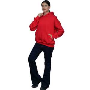 Sweat à capuche rouge vif en stock américain pour femmes pull en molleton de coton à capuche décontracté Streetwear prêt à expédier sans tarif livraison rapide - Product Image 3