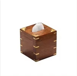 Caja de pañuelos de madera de acacia Fabricante al por mayor Caja de madera de acacia accesorios de cocina a precio barato - Product Image 5