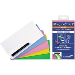 Bloc de Notas Autoadhesivas Legamaster Magic-Chart, 20 x 10 cm (Ancho x Alto), Polipropileno, Colores Surtidos, Papel Metálico - Product Image 1