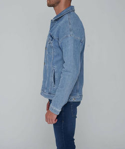 Men's Winter <b>Denim</b> <b>Jacket</b> Custom Logo Print Wholesale Casual Streetwear Fashionable <b>Denim</b> Coats Jeans Waterproof Riding Cover - Product Image 2