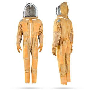 Traje de apicultor ventilado de color tostado profesional Diseño personalizado Servicios de procesamiento de ropa de etiqueta privada para ropa de trabajo de Apicultura - Product Image 4