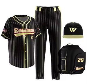 Conjuntos de ropa deportiva de uniforme de béisbol de último diseño de alto fabricante en talla grande transpirable y recién llegado - Product Image 1