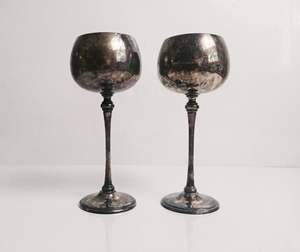 Tasses à vin rouge de luxe en acier inoxydable à double paroi Crafted Treasures, incassables, faites à la main, capacité de 550 ml, pour mariage et fête - Product Image 3