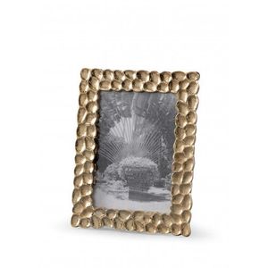 Cadre photo rectangulaire en métal ondulé, laiton antique, léger et durable, imprimé numériquement, pour la décoration de la maison et du bureau - Cadeau de retour - Product Image 2