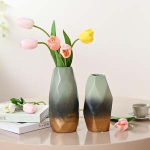 Paquete de lujo Pampas Hierba Maceta Flores secas naturales Jarrones Nórdico Moderno Decoración para el hogar Ramo Sin esmaltar - Product Image 6