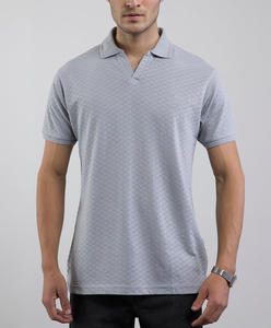 High Quality Men's Solid Short Sleeve Shirt 100% Cotton/Polyester Jersey Fabric Breathable <b>Factory</b> Direct Sale Popular Wholesale - Product Image 4