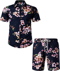 ชุดวอร์มผ้าฝ้าย100% สำหรับผู้ชาย,ชุดวอร์มแบบสั้นปักลายโลโก้พิมพ์ลายแฟชั่นสไตล์ลำลองสำหรับฤดูร้อน - Product Image 1