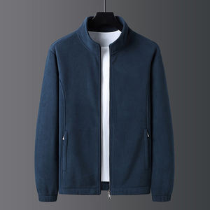 Polaire d'agneau col montant personnes âgées chaudes mode décontractée vestes pour hommes - Product Image 3