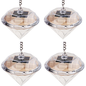 LAMPE SOLAIRE JARDIN DIADEME Diamanté, ensemble de 4 luminaires suspendus décoratifs - Product Image 1