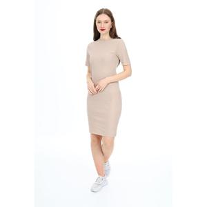 Kadın Elbise-Kaşkorse-petil Desenli Elbise S-M-L-XL 0164Mvng