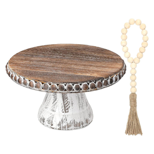 Support à gâteau en bois fait main, nouveau look, lavable au lave-vaisselle, élégant, décoration de table, outil de service pour la cuisine, Saniya - Product Image 6