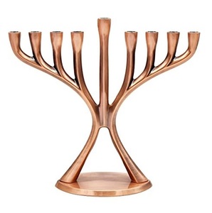 Accessoires de maison de qualité supérieure haute 8 branches Menorah bougie bâton bougeoir Design laiton classique Nickel grande maison Dec - Product Image 2