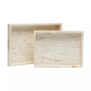Rectangular Bone Serving Tray for Kitchenware Handmade Bone by Crescent Crafts - Product Image 3
