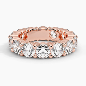 Bague de fiançailles en argent sterling 925 de luxe avec moissanite taille ronde, bague de mariage complète pour femme, anniversaire - Product Image 6