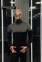 Suéter Casual de Invierno para Hombre, Cuello Redondo, Manga Larga, Cálido, de Algodón, con Estampado Jacquard, Logotipo, Rayas y Letras