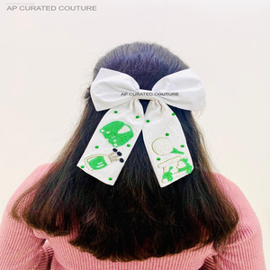 2025 Trending Indian Handmade Beaded <b>Bows</b> New Collection Sports Golf Design Hair Clips Beaded <b>Bows</b> Look - Product Image 6