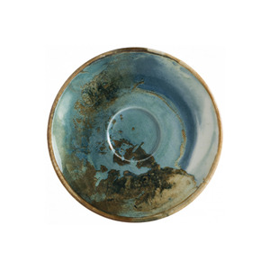 Bonna Futura Gourmet Premium Porcelain Coffee <b>Cup</b> and Saucer <b>Set</b> 12 Cm-Reactive Blue Patterned Serving Plate for Afternoon <b>Tea</b> - Product Image 1