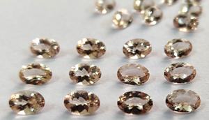 Morganita de color melocotón natural Corte ovalado 5x7mm Calidad superior facetada-Corte ovalado de morganita suelta - Product Image 3