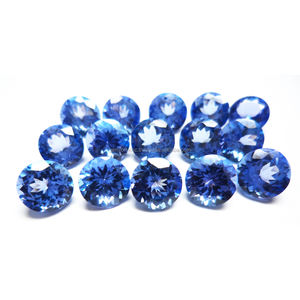 พลอย Tanzanite สีฟ้าธรรมชาติทรงกลมหลายขนาดตัดเป็นเหลี่ยมเพชรพลอยมีค่าพลอยวันเกิดสำหรับการทำเครื่องประดับที่ดี - Product Image 4