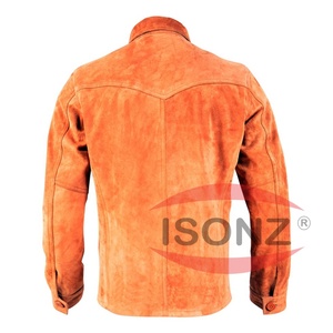 Camisa de Cuero Gamuza Color Bronceado Personalizada, Chaqueta de Cuero - Product Image 2