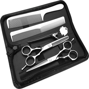 Ensemble de ciseaux amincissants de coiffure de beauté pour coiffure 6.5 kits de barbier à bords tranchants de haute qualité avec peigne et épingle - Product Image 1