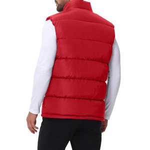 Customized Logo Men's Running <b>Walking</b> Hiking Lightweight Full Zip Sleeveless Puffer <b>Padded</b> Vest with Zipper Pockets - Product Image 3