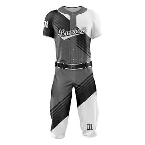 Vêtements d'entraînement les plus vendus Ensemble d'uniformes de baseball pour adultes au meilleur prix Uniforme de baseball en polyester respirant à sublimation complète - Product Image 2