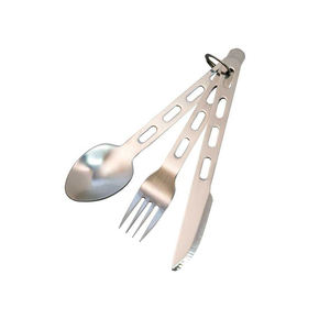 Vente en gros de kit de couverts en acier inoxydable Poignée articulée à trous Jeu de couverts en acier inoxydable plaqué argent best-seller - Product Image 6