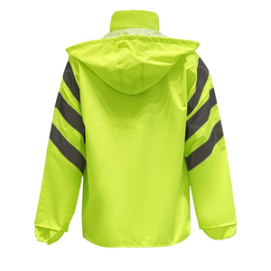 Factory Direct Fluorescent Green Winter High Visibility ANSI Class 1 Waterproof Safety <b>Vest</b> <b>Reflective</b> Strips 100% Polyester - Product Image 2