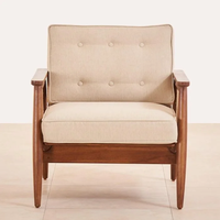Cane Connection - Mobilier de siège pliable en bois massif, moderne, artisanal, élégant et confortable pour appartement, chambre et hôtel