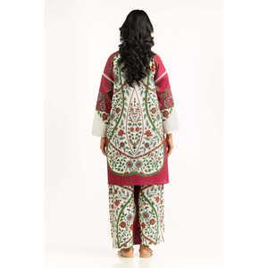 ชุดเซ็ตพิมพ์ลายโบฮีเมียนครอสสลับสี รุ่น IPST-55261 สำหรับฤดูใบไม้ผลิ/ฤดูร้อน ชุด 2 ชิ้น ผ้าเครป คอปก แขนกุด กางเกงขาสั้น - Product Image 3