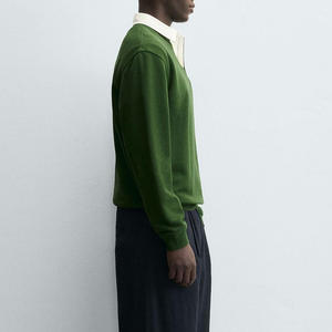 Sudadera para Hombre de Color Sólido, Diseño OEM, Precio al por Mayor, Ropa Casual para Invierno con Cuello Camisero para Compradores Mayoristas - Product Image 4