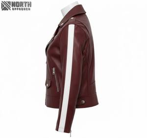 Veste en cuir et toile tricotée de haute qualité pour femmes, respirante, mode d'hiver, avec options de couleur de logo personnalisé et fermeture éclair - Product Image 5